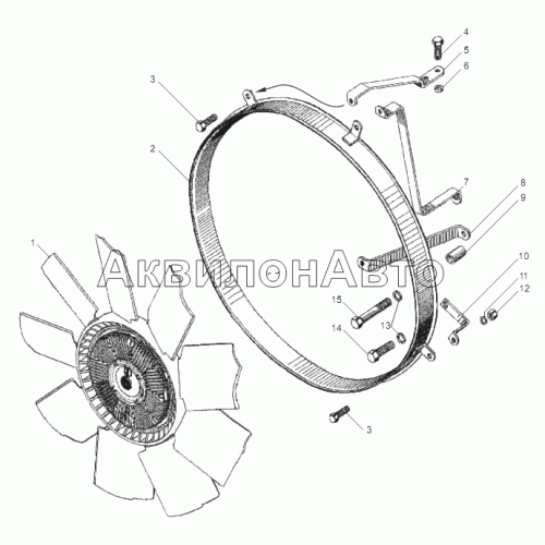 ВЕНТИЛЯТОР И КОЖУХ ВЕНТИЛЯТОРА двигателей ЯМЗ-6562.10, ЯМЗ-6563.10 ВЕНТИЛЯТОР И КОЖУХ ВЕНТИЛЯТОРА двигателей ЯМЗ-6562.10, ЯМЗ-6563.10