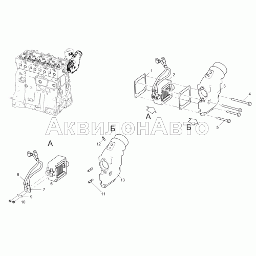 Тракт впускной (для двигателя ЯМЗ-5344-10) 5343-30-111500-010