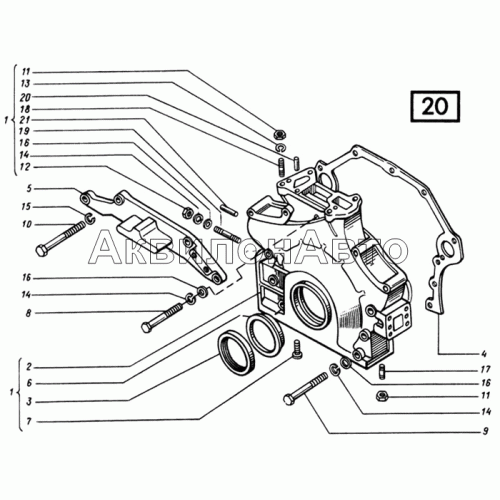 Крышка передняя СМД-60, -62, -64, -66, -72