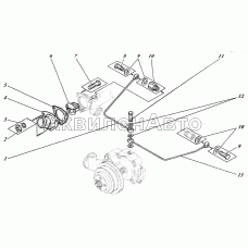 Насос водяной, вентилятор и термостат 442-55-13с1