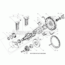 Вал коленчатый и маховик