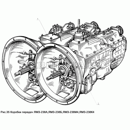 Коробки передач ЯМЗ-238А, ЯМЗ-238Б, ЯМЗ238МА, ЯМЗ-238К4