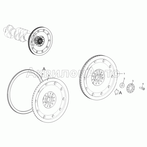 Маховик (для двигателей ЯМЗ-5362, ЯМЗ-536-40) 5362-30-100500-030