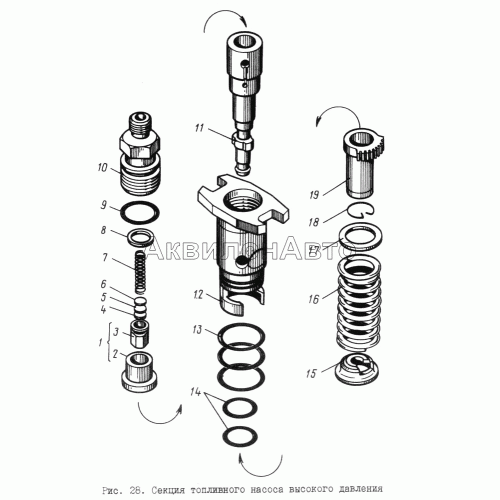 Секция топливного насоса высокого давления