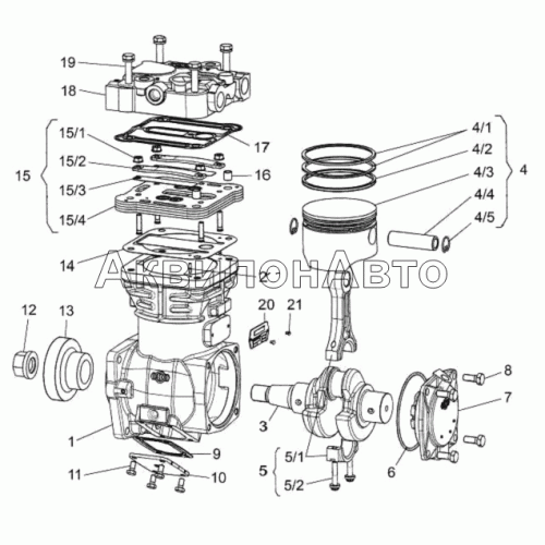 Компрессор пневматического тормоза LP 3999