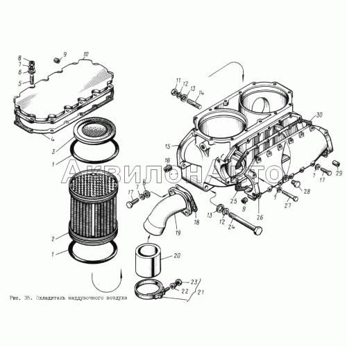Охладитель наддувочного воздуха