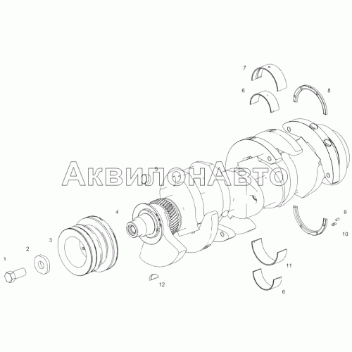 7601.1005008 Вал коленчатый 7601.1005008 Вал коленчатый