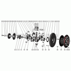 Кривошипно-шатунный механизм, установка муфты сцепления Кривошипно-шатунный механизм, установка муфты сцепления