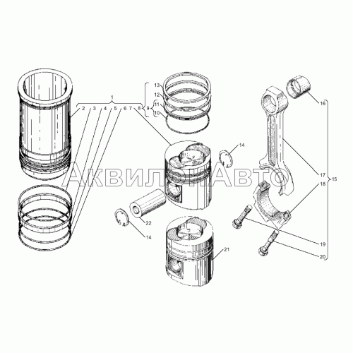 Поршень и шатун