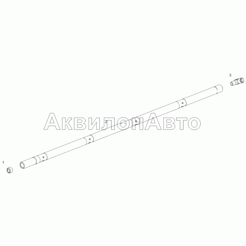238Н-1011425-В Труба системы охлаждения поршней правая в сборе