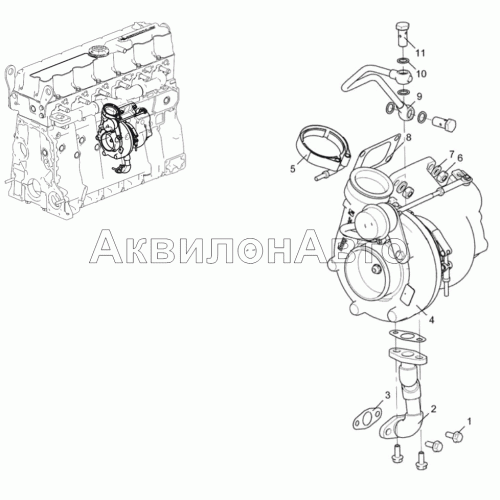 Турбокомпрессор (Двигатель ЯМЗ-536-10)