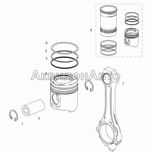 658.1004010-10 Поршень и шатун 658.1004010-10 Поршень и шатун