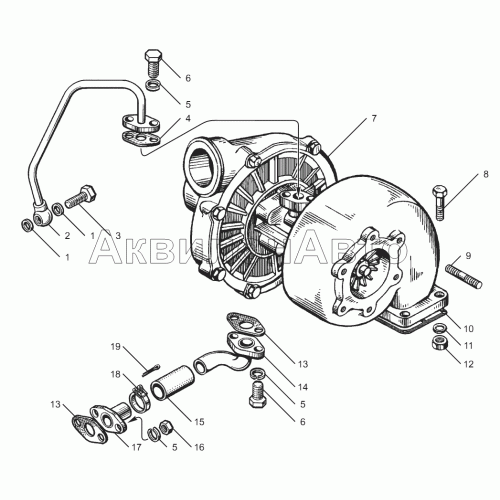Трубки подвода и отвода масла турбокомпрессора Трубки подвода и отвода масла турбокомпрессора
