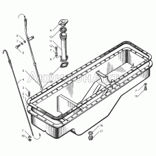 Картер масляный двигателей ЯМЗ-8502.10, ЯМЗ-8502.10-08, ЯМЗ-8503.10