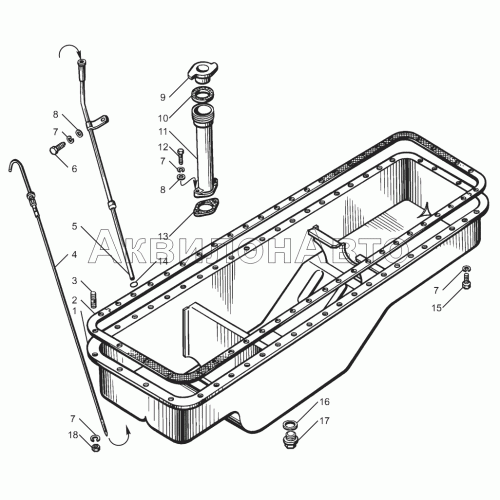 Картер масляный двигателей ЯМЗ-8502.10, ЯМЗ-8502.10-08, ЯМЗ-8503.10 Картер масляный двигателей ЯМЗ-8502.10, ЯМЗ-8502.10-08, ЯМЗ-8503.10