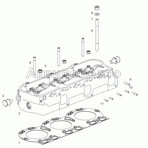 236Д-1003005 Установка головки цилиндров