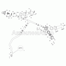 6562.1306005 Установка труб водяных и термостатов системы охлаждения