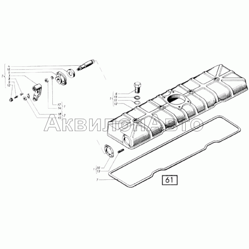 Колпак головки цилиндров СМД-21, -22, 22А, 23, 23.01, 23.02, 24, 24.01, 24.02