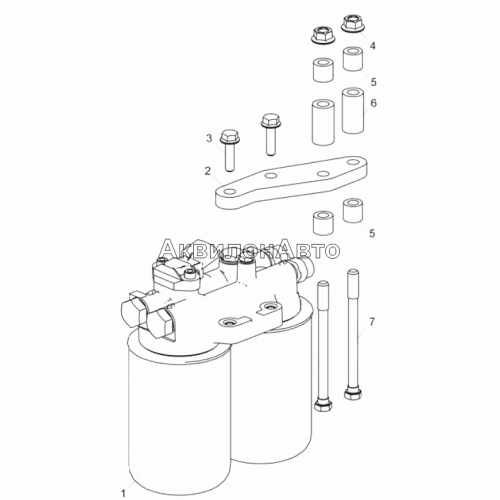 6585.1117005 Установка фильтра тонкой очистки топлива 6585.1117005 Установка фильтра тонкой очистки топлива