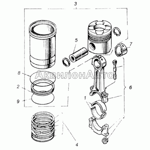 Поршень и шатун