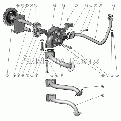 Установка масляного насоса. Установка приёмника масляного насоса.