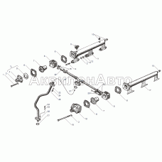 Водяные трубы и термостаты системы охлаждения двигателя ЯМЗ-238НД5