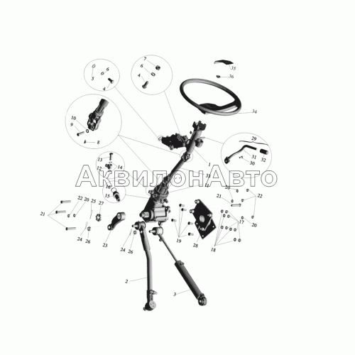 Установка рулевого управления 437030-3400001