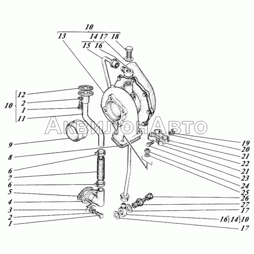 Система турбонаддува 440-18с1-12-04 Система турбонаддува 440-18с1-12-04