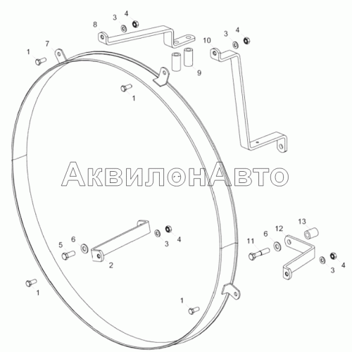 658.1309007-10 Установка кожуха вентилятора 658.1309007-10 Установка кожуха вентилятора