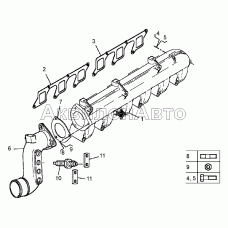 Коллектор впускной и свечи подогрева (Евро-3)