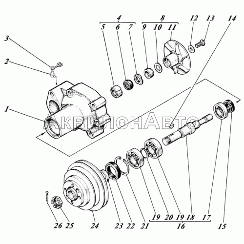 Насос водяной 01-13с3-2Г