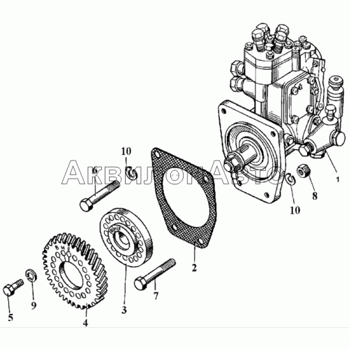 Насос топливный и его привод (без компрессора) Насос топливный и его привод (без компрессора)