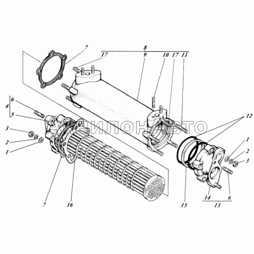 Жидкостно-масляный теплообменник 442-56-11c2 Жидкостно-масляный теплообменник 442-56-11c2