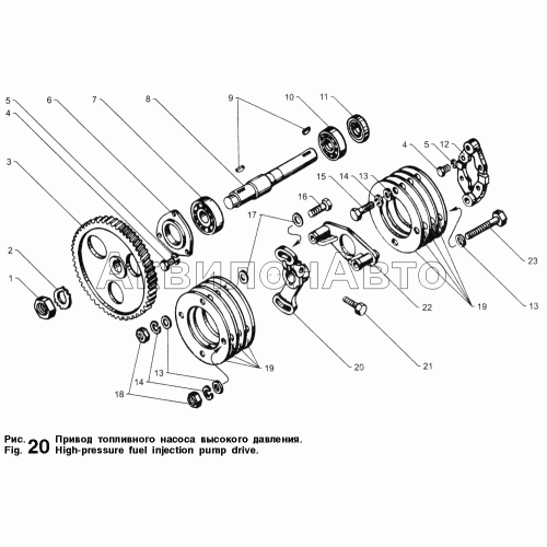 Привод топливного насоса высокого давления