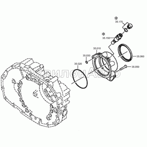 Крышка механизма привода спидометра