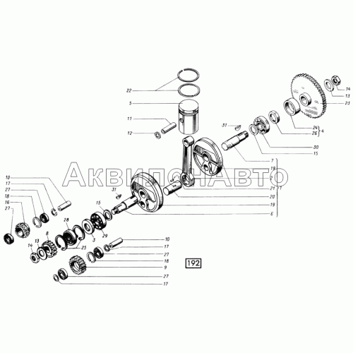 Кривошипно-шатунный механизм СМД-14НГ,-14БН,-15Н,-19,-20 Кривошипно-шатунный механизм СМД-14НГ,-14БН,-15Н,-19,-20
