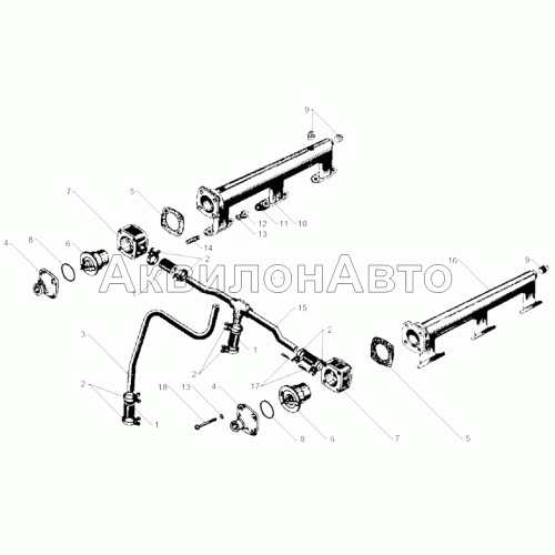 Трубопроводы и термостаты системы охлаждения Трубопроводы и термостаты системы охлаждения