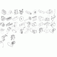 Схема деления двигателя ЯМЗ-5347-10 на сборочные единицы