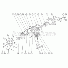 Установка водяного насоса. Установка вентилятора Установка водяного насоса. Установка вентилятора