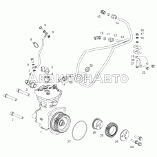 5344.3509005-20 Установка компрессора пневматического тормоза (ЯМЗ-53441-20)