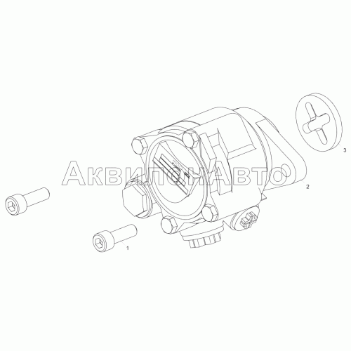 5344.3407005 Установка насоса гидроусилителя руля (ЯМЗ-5344-10, ЯМЗ-53442)