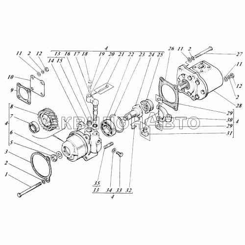 Насосы шестеренные с приводами 440-24-26с1 Насосы шестеренные с приводами 440-24-26с1