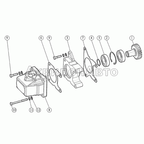 Установка привода гидронасоса. (для техники, на которой предусмотрено применение усилителя рулевого управления ) Установка привода гидронасоса. (для техники, на которой предусмотрено применение усилителя рулевого управления )
