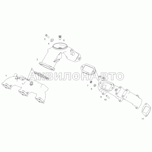 65652.1115001 Установка впускного трубопровода 65652.1115001 Установка впускного трубопровода