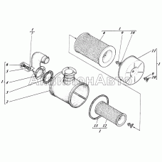 Воздухоочиститель с патрубком 442-12с5