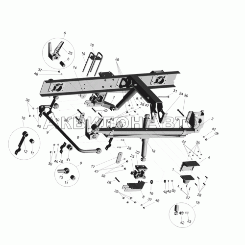 Подвеска задняя 4370-2900002