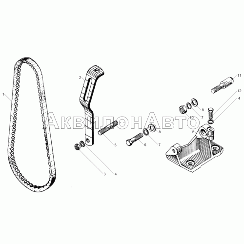 Крепление генератора