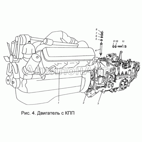 Двигатель с КПП