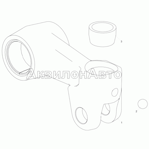 236-1007182-Б Толкатель с пятой и втулками в сборе