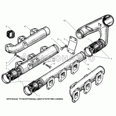 Впускные трубопроводы двигателя ЯМЗ-240БМ2